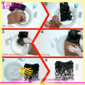 Unprocessed natural wave brazilian micro ring loop hair extensions